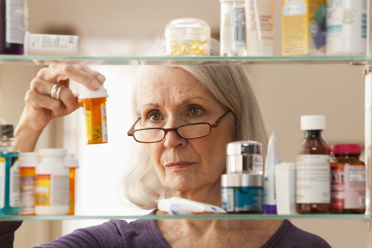 woman with chronic pain medication