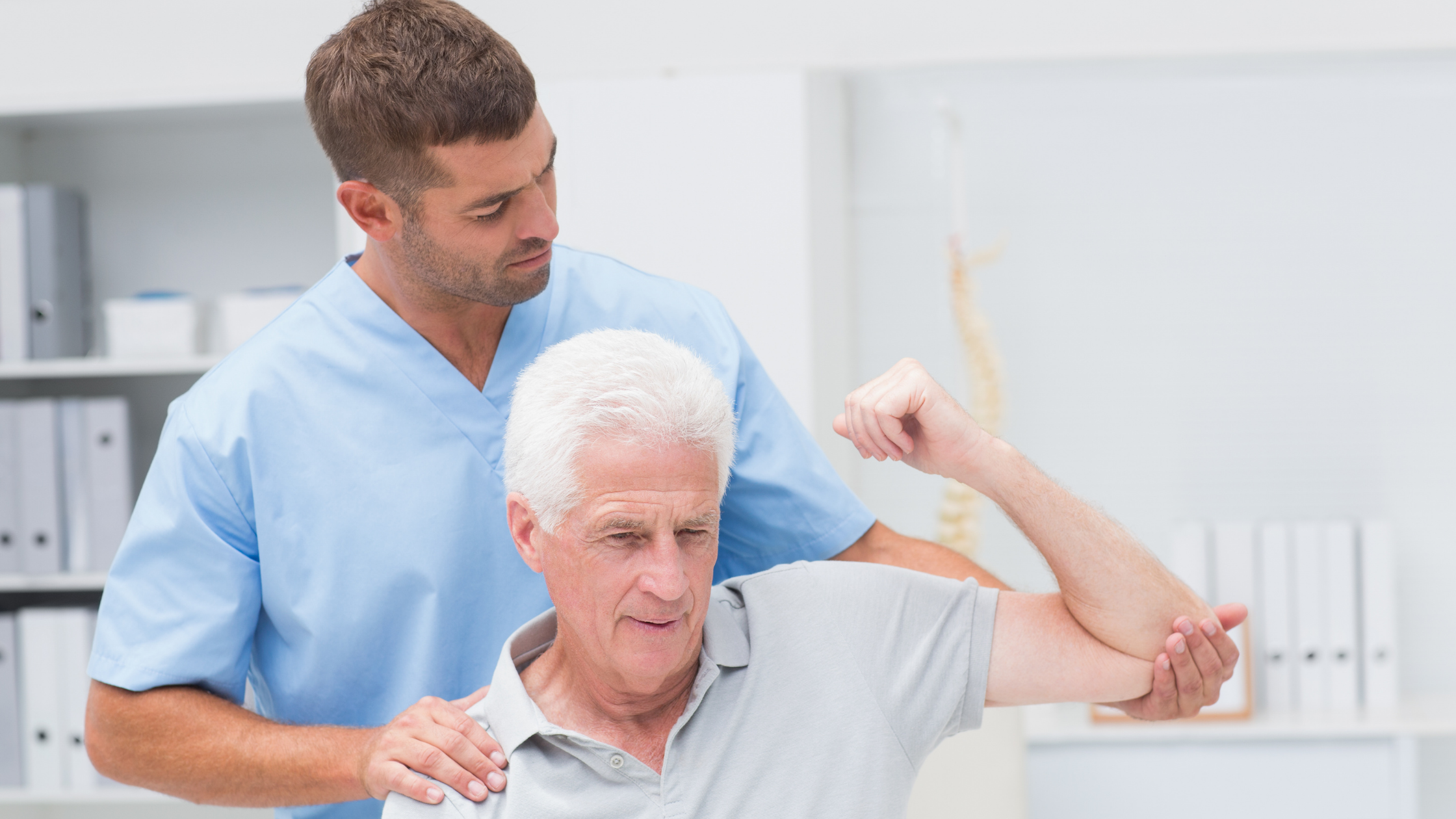 manipulative therapy on male patient